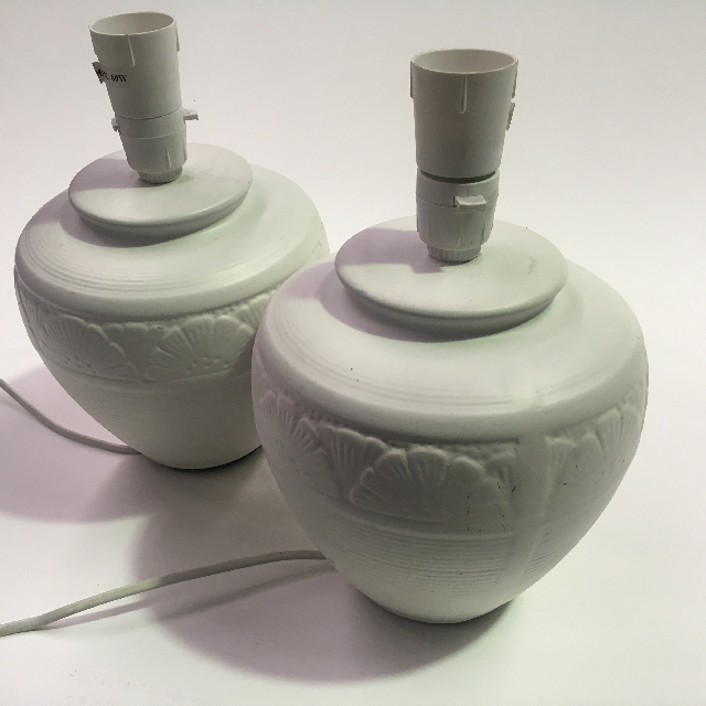 LAMP, Base (Table), Medium Ceramic - White Shell Design